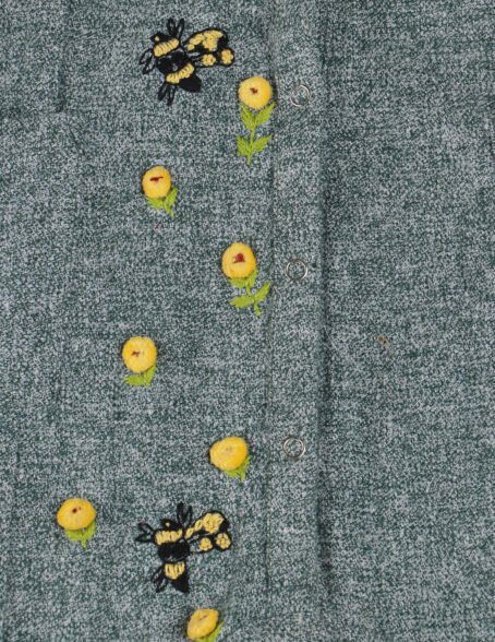 Buzzing Bee Romper- Forest Green