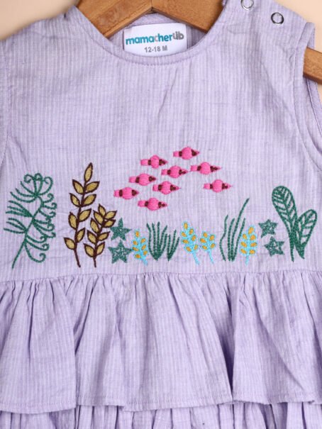 Fishy Purple Fern Romper