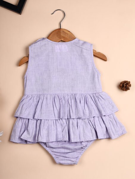 Fishy Purple Fern Romper